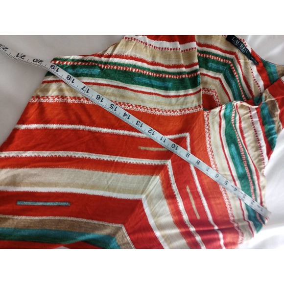 Lauren Ralph Lauren Colorful Dress Fit and Flare Swing Dress Women's XXL Midi - Picture 11 of 11